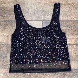 Sequin Crop Top